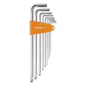 No.8309bp-linu Vessel 840921124306 Ball Point Hex L-key Wrench Long Type Inch 9pc. Set 8309bp