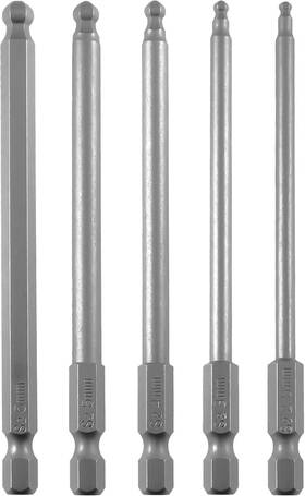 Vesttio 313099821884 Ball End Hex Head Metric Allen Wrench Screwdriver Bit Set 5pcs 2.5mm 3mm 4mm