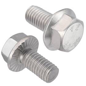 M6-1.0 Vgbuy Vg11101-m6-12mm--60 X 12mm Flanged Hex Head Bolts 304 Stainless M6x12mm Silver