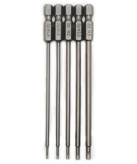 Hmhd5p Vicrazze Vicrazee 1.27 1.5 2.0 2.5 3.0mm Hex Head Allen Wrench Drill Bit Set S2 Steel