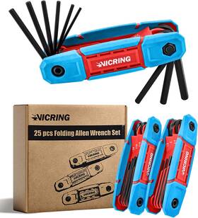 Vicring 445003053098 17pcs Folding Allen Wrench Set Sae And Metric Hex Key Wrenches Sets 2p