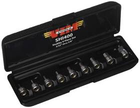 Vim 072090456043 Hand Tools Stubby Hex Drive Set 9 Piece Sae / 1/4-inch Square