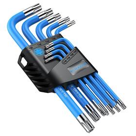 Vor009-defba Vorxeon 9pcs Star Wrench Key Set T10 To T50 Torx Wrenches Hex Keys With Visible Cod Inch
