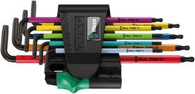 Wera 013288180858 Tools 967 Spkl/9 Tx Bo L-key Set For Tamper-proof Torx Screws