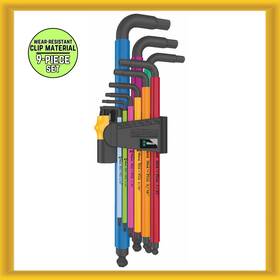 022640 Wera 950/9 Hex-plus Multi-color Sae Standard L-key Set Blacklaser 9 Piece New
