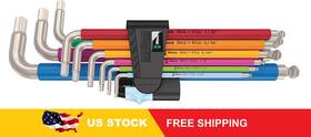 05001943001 Wera 3950/9 Hex-plus Multicolour Imperial Stainless 1