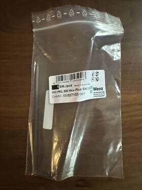 05027203001 Wera 950 Bm Hex-plus Sw 2.5 X 56mm Hex Key