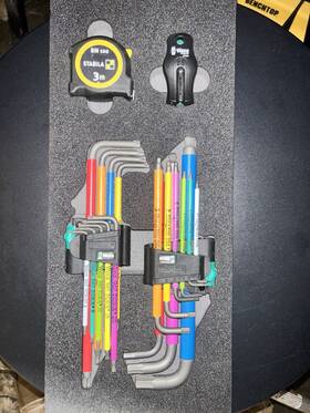 05150140001 Wera Tools 9740 Foam Insert Inch L-key Set 1 150140