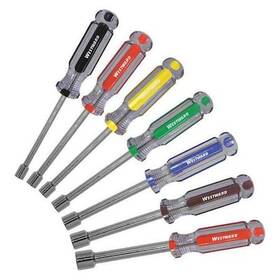 401l15 Westward Nut Driver Set 7 Pcs Solid Round Sae