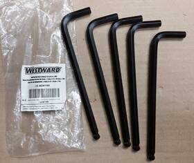 40wy99 Westward 5 Piece Lot Pack 8mm Ball Drive 6 Inch L Hex Allen Key Wrench
