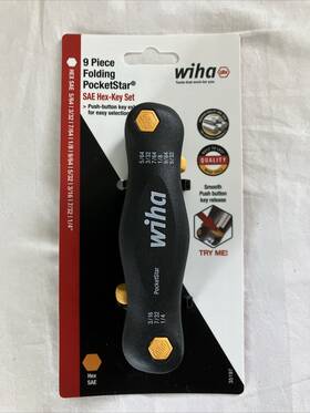 Wiha 084705351971 9 Piece Folding Pocketstar Sae Hex Key Set