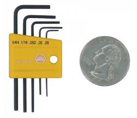 Wiha 084705353937 35393 5 Piece Mini L-key Short Hex Sae Set