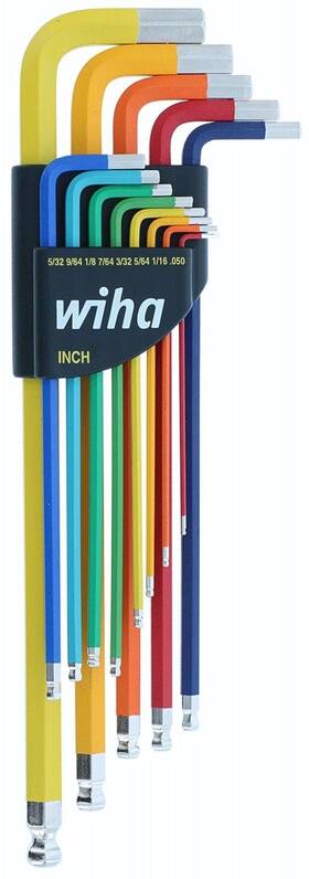 Wiha 084705669816 13 Piece Ball End Color Coded Hex L-key Set - Inch