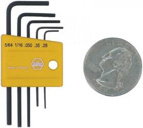 35393 Wiha 313043894810 5 Piece Mini L-key Short Hex Sae Set