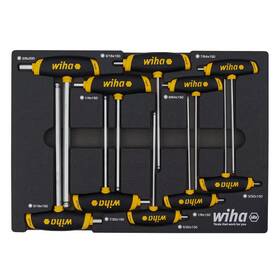 Wiha 313109715745 Softgrip Dual Drive Hex Key Sae T-handle 10-piece Tray Set