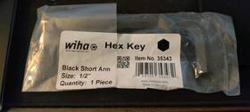 35343 Wiha Black Finish Short Arm Hex Inch L-key 1/2 Germany