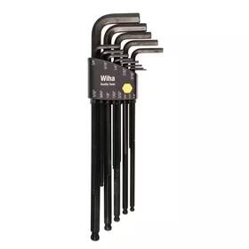Wiha 445035321356 Ball End Long Arm Hex L-key Set - Inch 13-piece