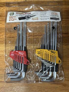 4nb45 Wiha Magicring Prostar 22 Piece Ball End Hex L-key Inch/metric Set Brand New