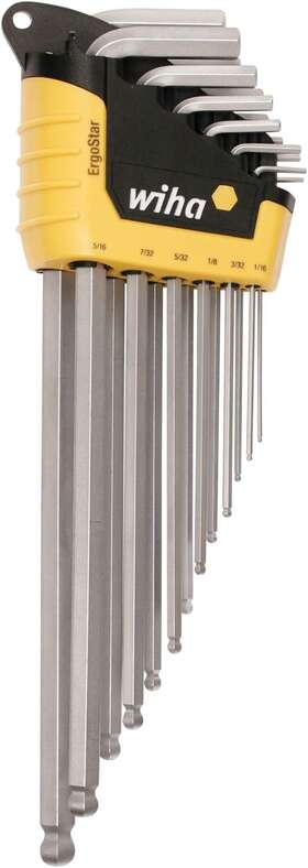 66988 Wiha 689849131337 13 Piece Ergostar Ball End Hex L-key Set Inch