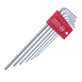 Jb-wih-66995 Wiha Ball End Hex L-key Set Chrome Metric 6 Piece 66995