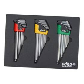 66979 Willi Hahn Corporation 35 Piece Ergostar L-key Tray Set - Hex Metric Sae Torx