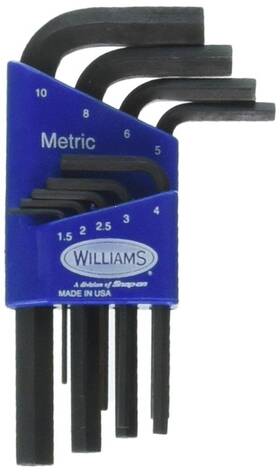 10509 Williams 662459326348 Short Metric Hex Key Set 9-piece 10509 Williams 662459326348 Short Metric Hex Key Set 9-piece