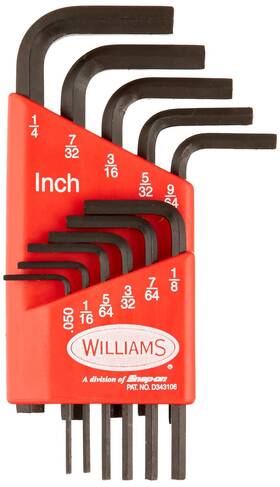 10111 Williams 662459907455 Short Hex Key Set 11-piece