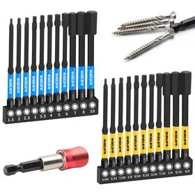 Wix022 Wixolbor 23pcs 4-inch Extra Long Hex Head Allen Wrench Drill Bit Set 4inch