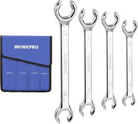 Workpro 820909678632 4-piece Flare Nut Wrench Set Metric Brake Line Silver Workpro 820909678632 4-piece Flare Nut Wrench Set Metric Brake Line Silver