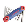 W022002 Workpro 8 Piece Folding Hex Key Set Metric Chrome-vanadium