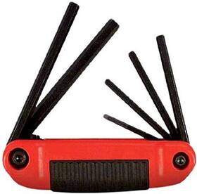 9e25611 Wright Tool - Resin Fold-up Sae Hex Key 6 Pcs Set- 5/32inch 3/8inch