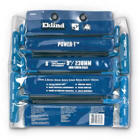 9e64608 Wright Tool T-handle Hex Key Metric 6 Inch Arm Length Molded Grip 8 Pcs Setw/vinyl Pouch