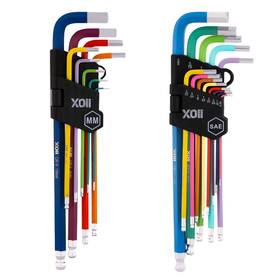 Xoii 198715230680 Premium Allen Wrenches Sets 22pcs Metric And Sae Extra Long Arm Key S