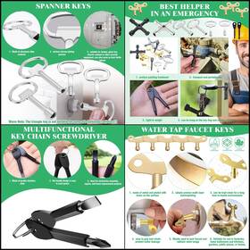 Wnk-391 Yauhar Yuahar 13 Pcs Multi-functional Utility Key Kit Contains 4-way Keys Water Tap Fa