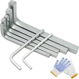 Yeixcika 445047272295 7pcs Square Head Wrench Set L Shaped Key Kit Chromium Vanadium Steel