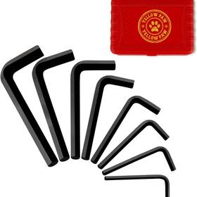 Yellow Paw 810147654253 Jumbo Allen Wrench Set 8 Pack - Extra Large Hex Key Sizes 1/4 5/16 3/