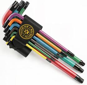Yellow Paw 810147654284 Torx Wrench Set 9 Pack Of Security Tamper Proof Keys Color Coded In