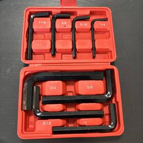 Gt118 Yellow Paw Giant Size Sae Hex Wrench Set Large Jumbo Allen Wrenches Hand Tool Tools