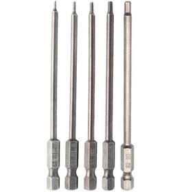 Yijia Guoji 744759937384 5-pack Rc Hex Bit 1.27mm 1.5mm 2.0mm 2.5mm 3.0mm Head Allen Wrench Drill