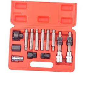 Yt-1095 Yinyuan Tools 13 Pc Alternator Freewheel Pulley Car Garage Tool Kit Hex Spline Star Bits