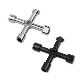 205002 Yuntop Triangle Multi-functional Sillcock Key 4 Way Square Wrench Water Utility