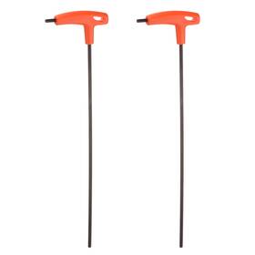 Zaplyte 617662243784 2pcs T-handle Hex Key Wrench 5mm Extra Long Arm T-key Hexagon Spanner Orange