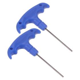 Zaplyte 636939216931 2pcs T-handle Hex Key H2 2mm S2 Metric Size Wrench For Auto Maintenance