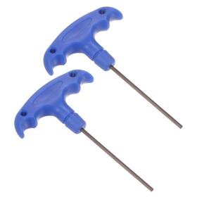 Zaplyte 636939216955 2pcs T-handle Hex Key H2.5 2.5mm S2 Metric Size Wrench For Auto Maintenance