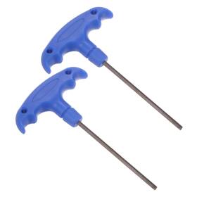 Zaplyte 636939216986 2pcs T-handle Hex Key H3 3mm S2 Metric Size Wrench For Auto Maintenance