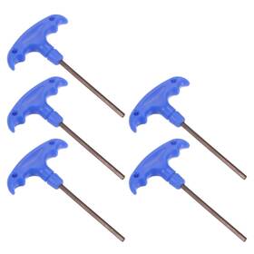 Zaplyte 636939217051 5pcs T-handle Hex Key H5 5mm S2 Metric Size Wrench For Auto Maintenance