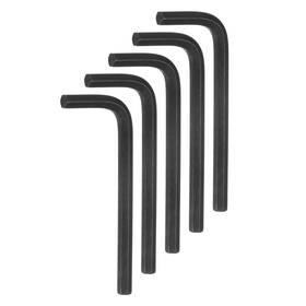 Zaplyte 640283254136 5pcs Hex Key Wrench 6mm Cr-v L-shape Hexagon Metric Wrenches Black