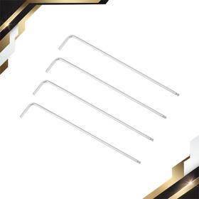 Zaplyte 669739993757 5/64 Inch Ball End Hex Key Wrench L Shaped Long Arm Cr-v Repairing Tool Sae 4pack