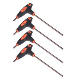 Zaplyte 745065283059 4mm Hex Key T-handle Dual End Wrench Spanner Metric S2 Steel 4pcs