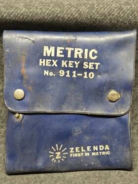 911-10 Zelenda Vintage First In Metric Hex Key Set No